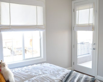 Clearance! 50" w x 68" L White Canvas Cascade Camalay® Shade 1 panel No Blackout No Returns