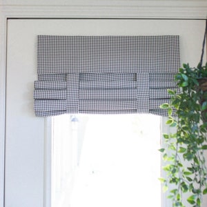 Clearance! Black & White Houndstooth French Door Curtain 1 panel