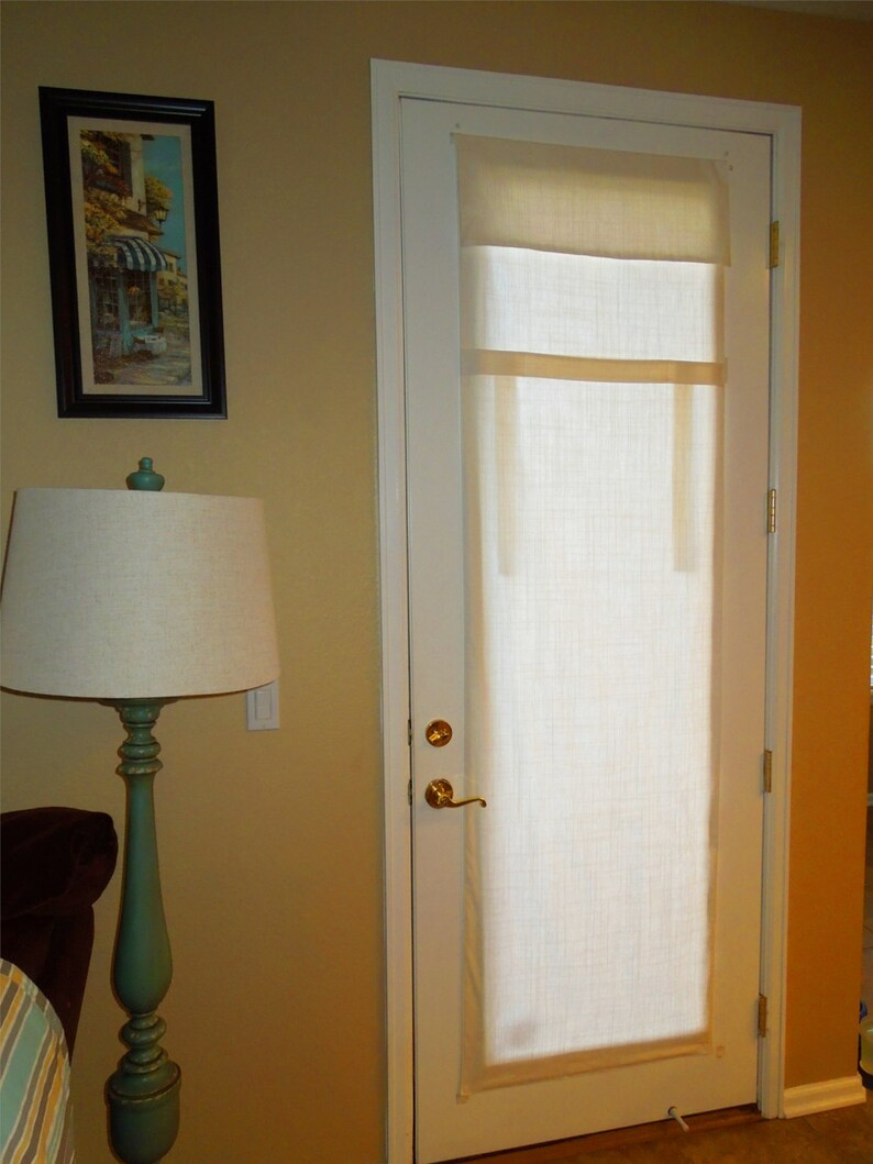 Drop Down Extra Long French Door Curtain Off White fabric Etsy