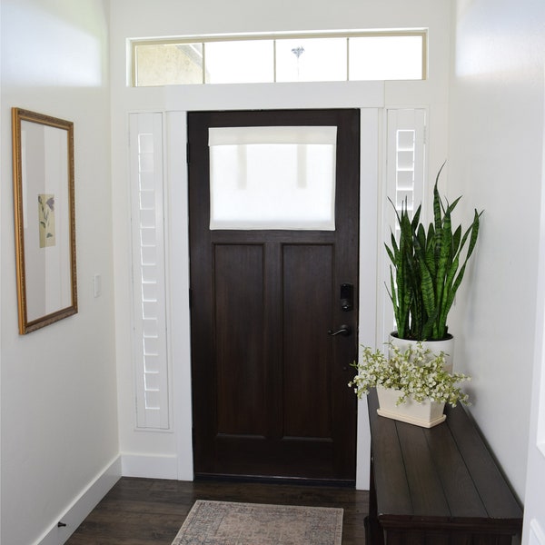 Blowout Clearance! 24" W x 18" L Washable Bright White Small Front Door Window Curtain No blackout No Returns