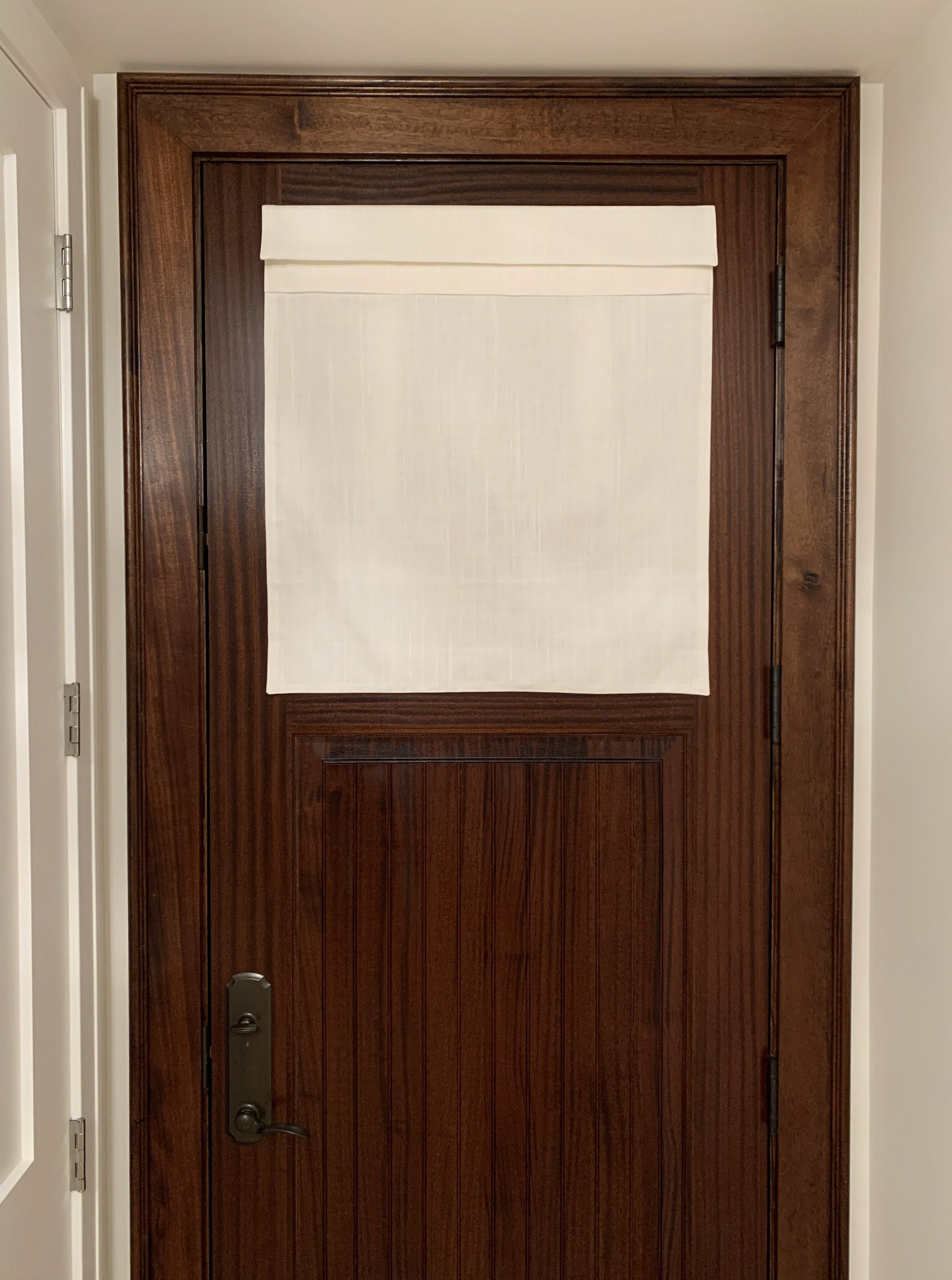 Small Front Door Window Curtain Off White Etsy
