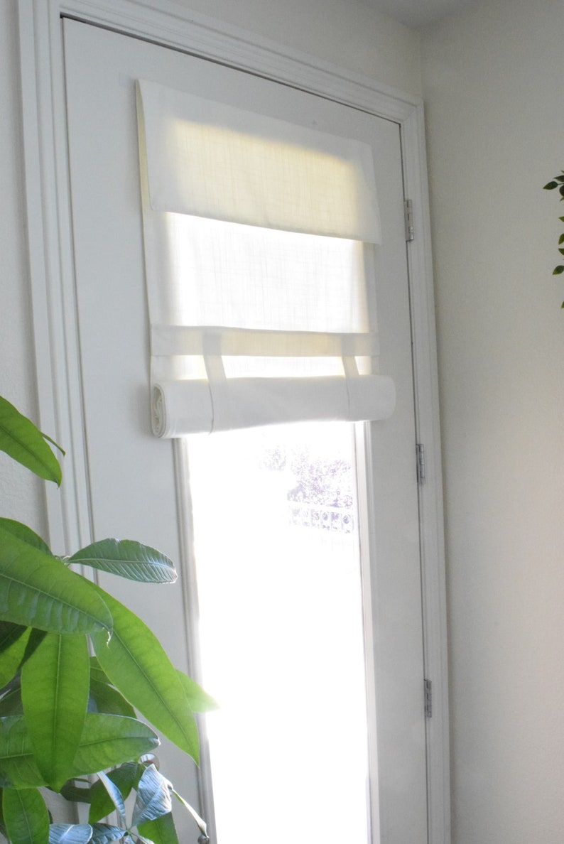 Drop Down Extra Long French Door Curtain Off White fabric Etsy