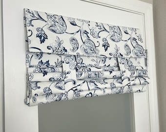 Navy & White Botanical French Door Curtain - 1 Panel