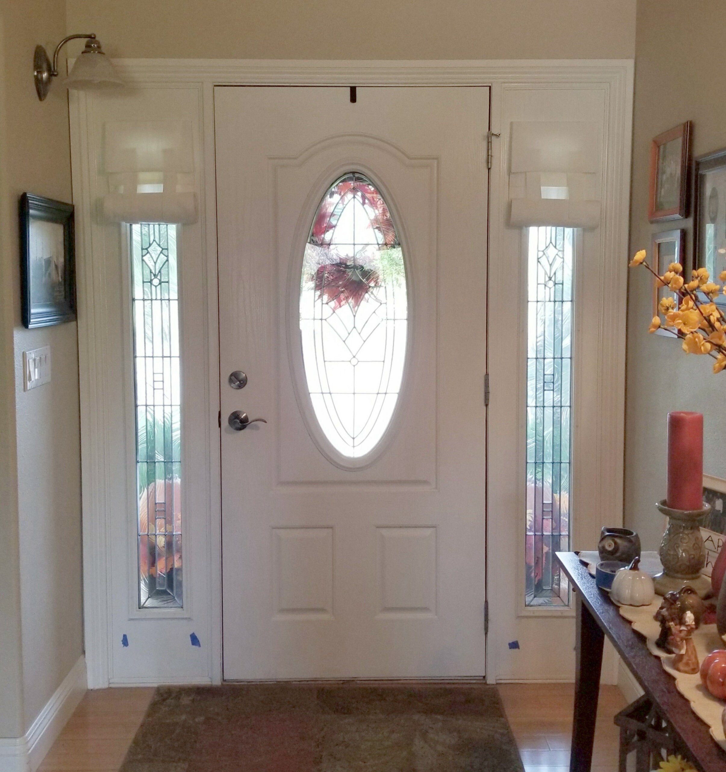 Sidelight Window Covering Off White Fabric Pictured Price Etsy