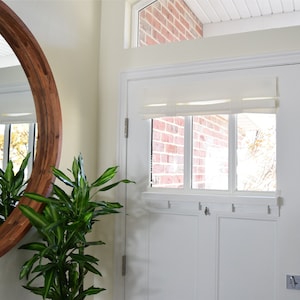 Clearance! 25&quot; W x 20&quot; L Off White Herringbone Small Front Door Curtain - 1 Panel - no blackout option-no returns