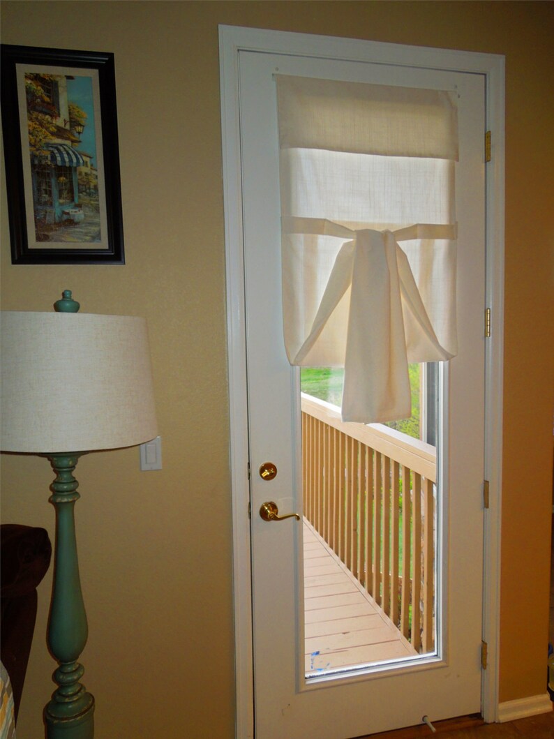 Drop Down Extra Long French Door Curtain Off White fabric Etsy