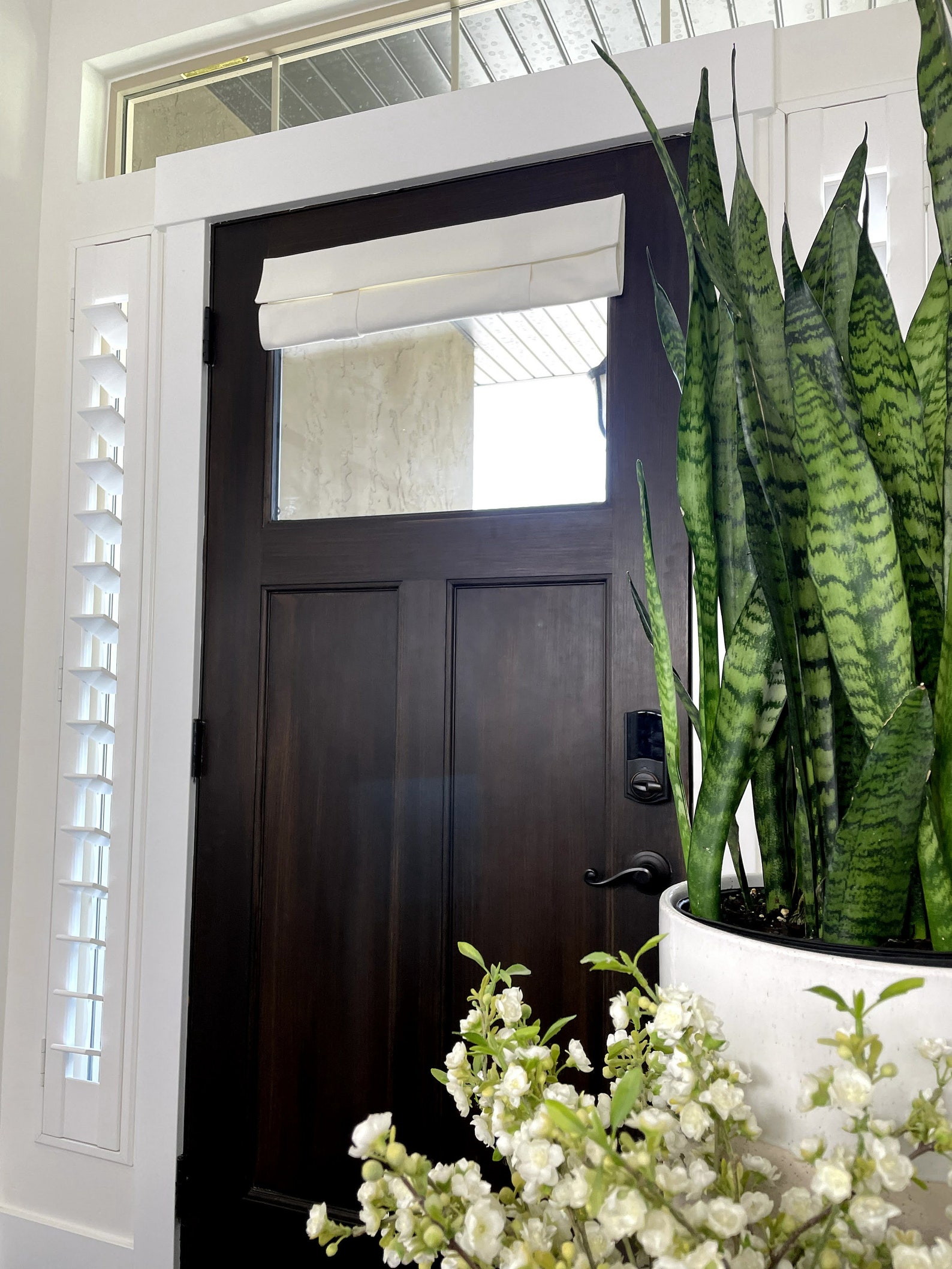 Off White Herringbone Front Door Curtain 1 Panel Etsy