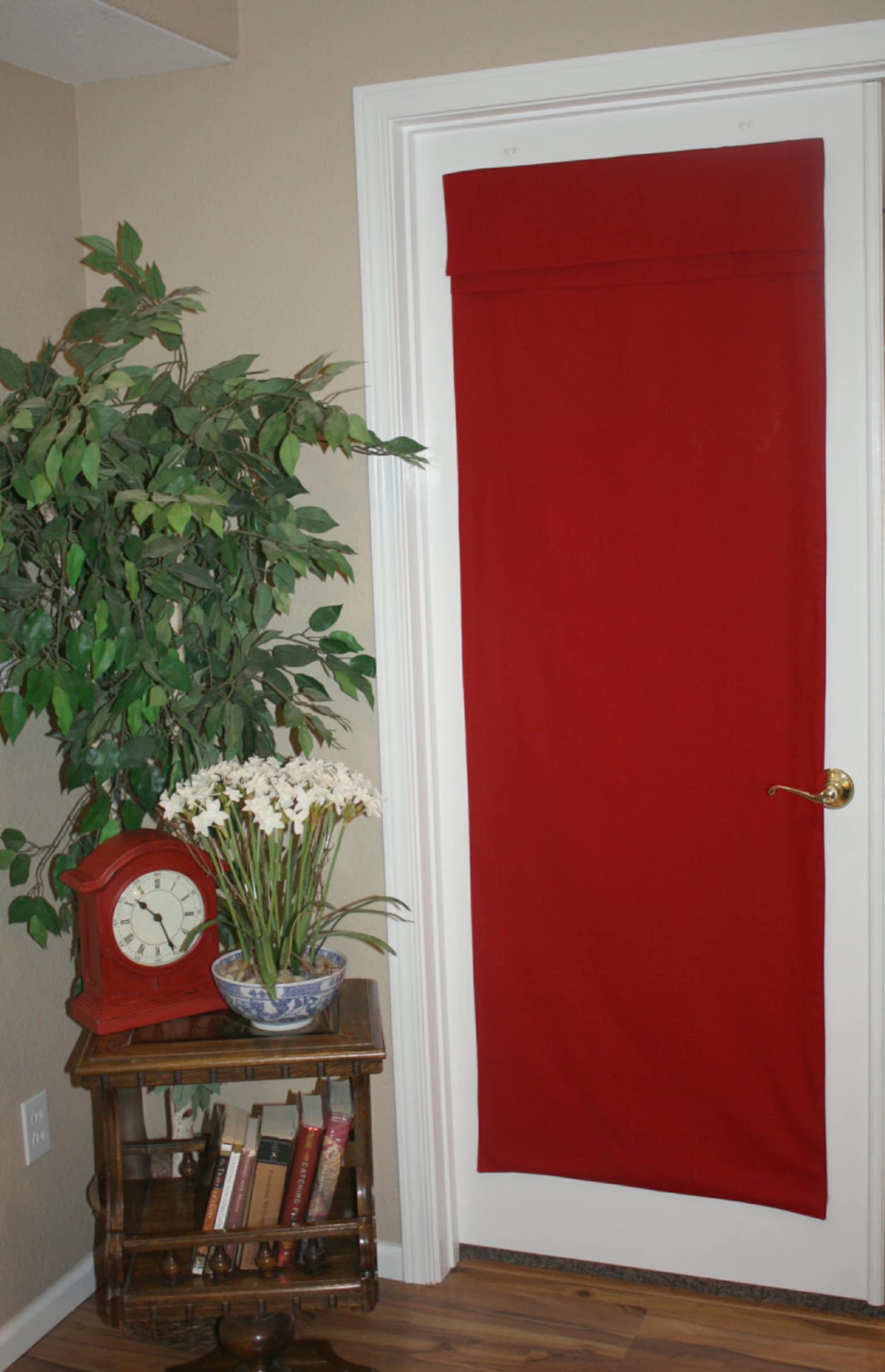 Clearance Red French Door Curtainno Returns 1 Panel Etsy