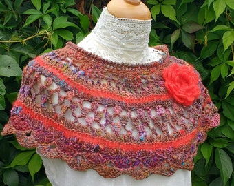 Crochet poncho PATTERN,  Crochet Collar, Boho poncho, PDF Instant Download