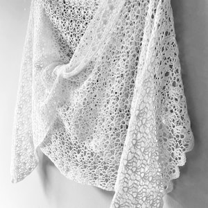 Crochet Bridal Shawl Pattern: Easy Lace Wedding Shawl (Instant Download)
