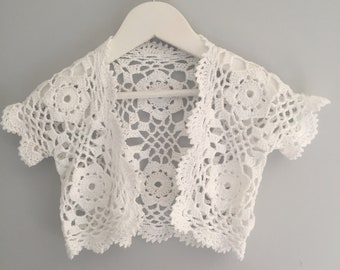 CROCHET Bolero Pattern, Communion Bolero, Girls Bolero, Flower Girl Bolero, Shrug Pattern