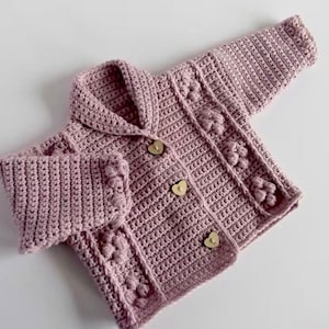Crochet PATTERN, Baby Cardigan Pattern, Sizes include Newborn to Toddler, PDF, Instant Digital Download