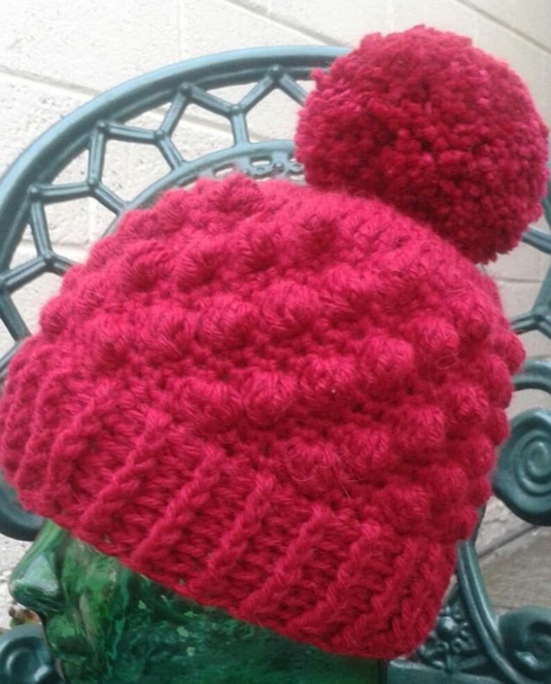 Winter Hat Pompom Hat Pattern Adults 