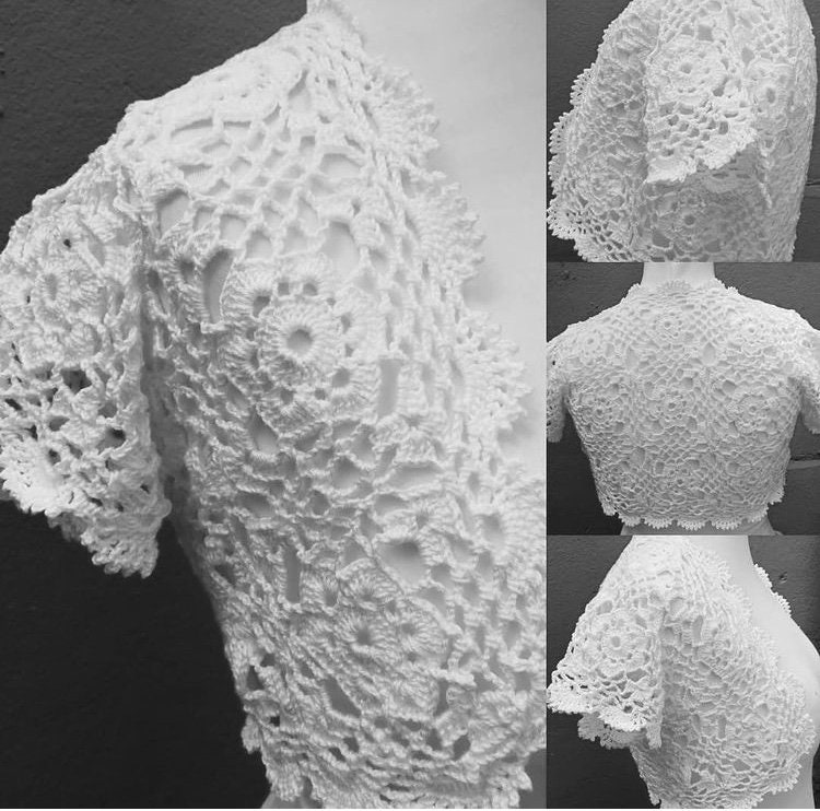 Boléro Dentelle Femme Élégant - Cardigan Court Ouvert Devant, Manches Courtes, Idéal Plage & Soirée Pour Un Look Chic Et Léger !