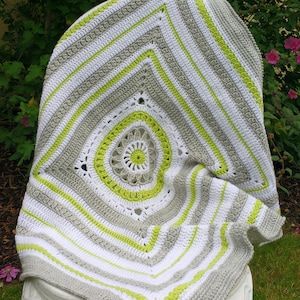 Crochet Blanket PATTERN,  Lily Crochet Baby Blanket, Baby Crochet Blanket Pattern,  Baby Afghan, PDF Instant Download