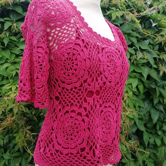 ladies cotton crochet tops
