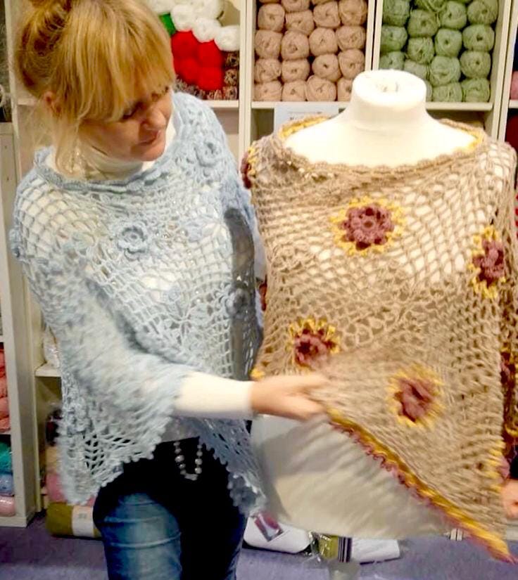 37 Irish Crochet Patterns: Traditional Motifs, Vintage Lace, and Modern Irish-Inspired... 12 Crochet Poncho Pattern: Asymmetrical Boho Irish Rose