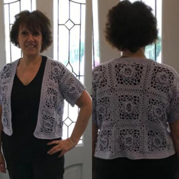 Crochet Pattern Bonita Bolero Crochet Bolero Sizes Etsy