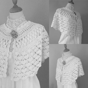 Crochet PATTERN  Bridal cape crochet pattern, Wedding cape crochet pattern pattern.