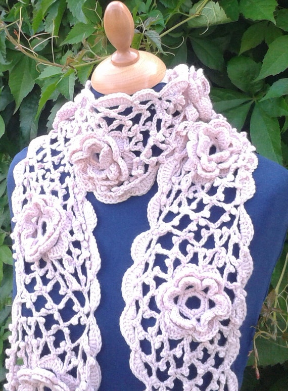 irish crochet scarf