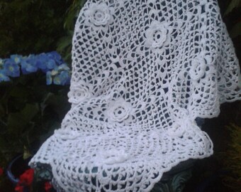 Crochet Christening PATTERN, Christening Shawl,  Baptismal Blanket, Christening Blanket, Heirloom Blanket