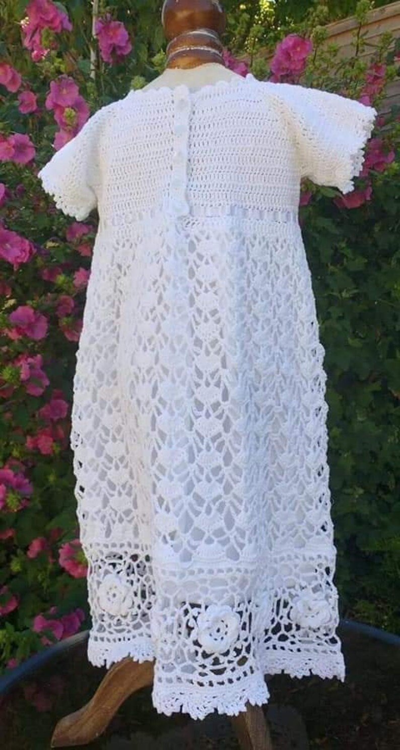 Baby Christening Gown & CROCHET PATTERN baby gown Etsy España
