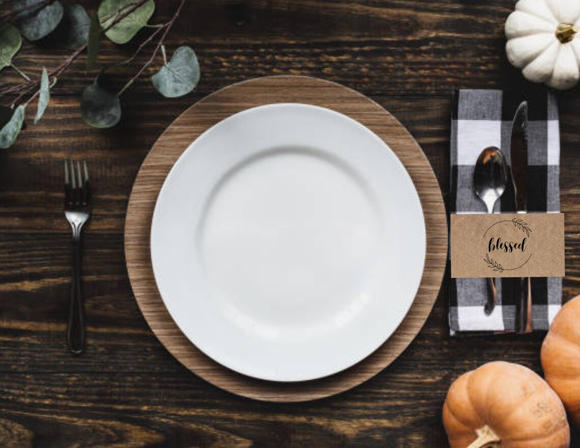 Printable Thanksgiving Silverware Holder Thanksgiving Table Etsy