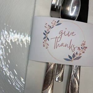 Printable Thanksgiving Silverware Holder, Thanksgiving Table Decor ...