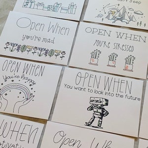 Open When Envelopes - Open When Letters - Gift for her - Gift for Friends - Open When Present - Open When - Open Now - Long Distance gift