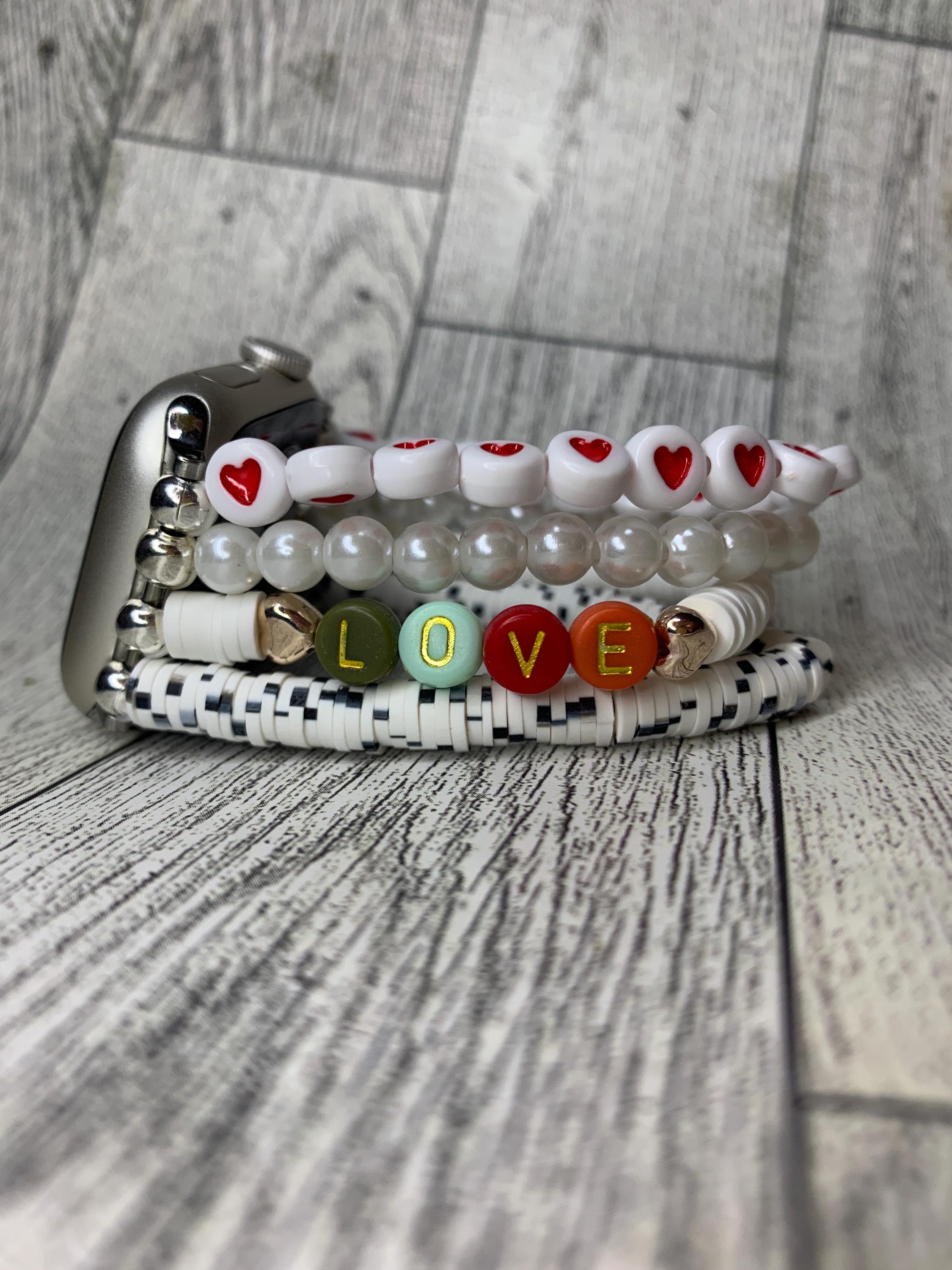 Valentine's Apple Watch Band - Woman Watch Band - Heart Themed Watch Band - V-Day Themed Watch band - Customizable Apple Watch Band