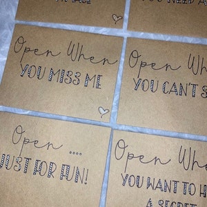 Open When Envelopes: Long Distance Relationship Gift