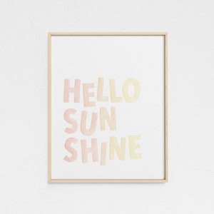 Hello Sunshine - Watercolor Print