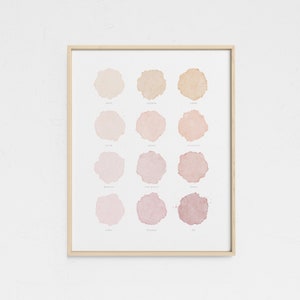 Watercolor Paint Swatches Print - NEUTRALS