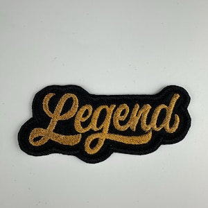 LEGEND Embroidery Patch, Iconic Vintage Ancestor Sew-On Patch for Jackets, Tote Bags & Backpacks