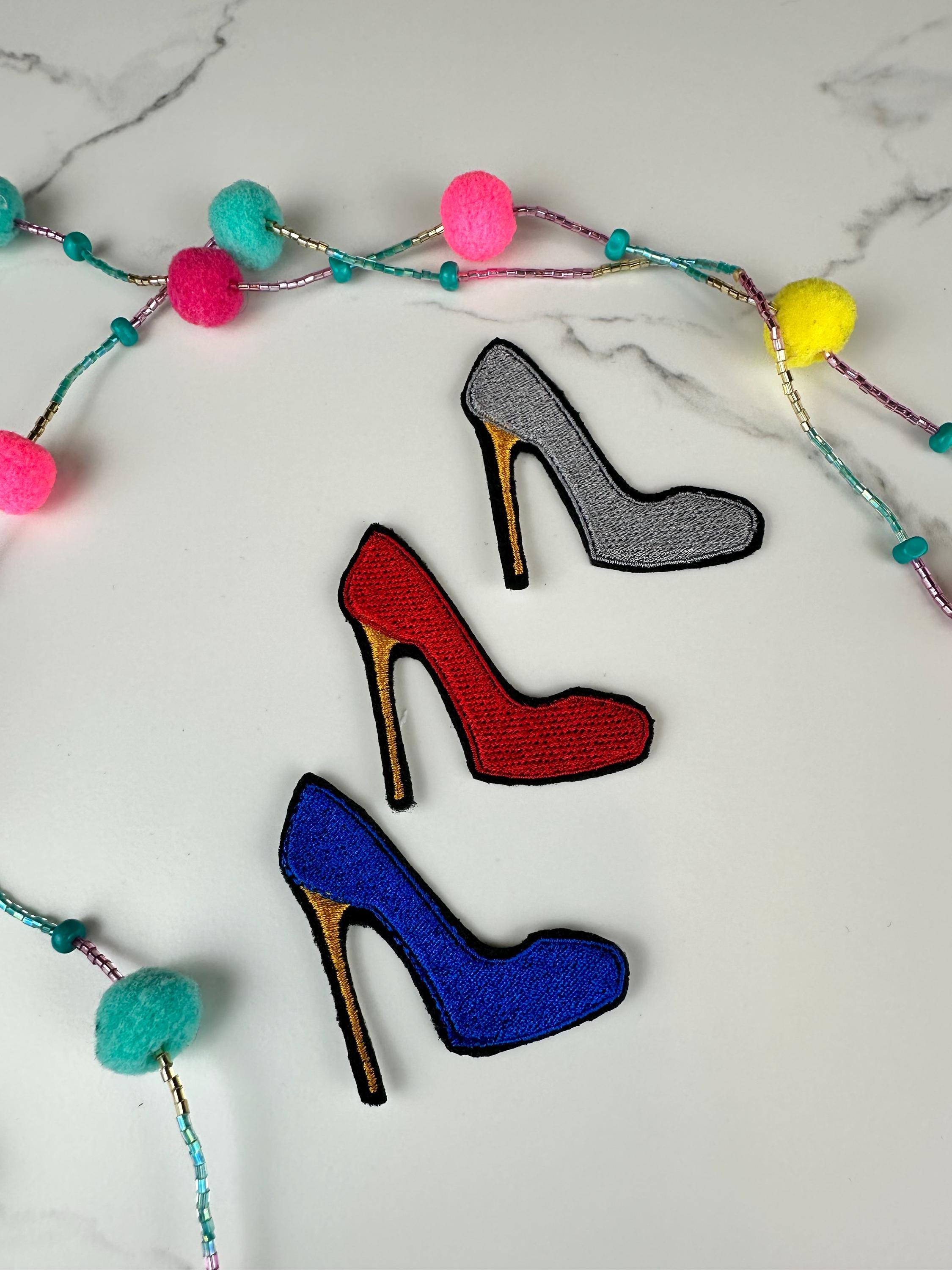 Blue and Silver Heels - Etsy