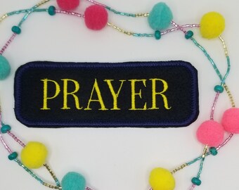 Positive Words Embroidery Patch, Uplifting Affirmations, Sew-On with adhesive Iron-On to place the patch