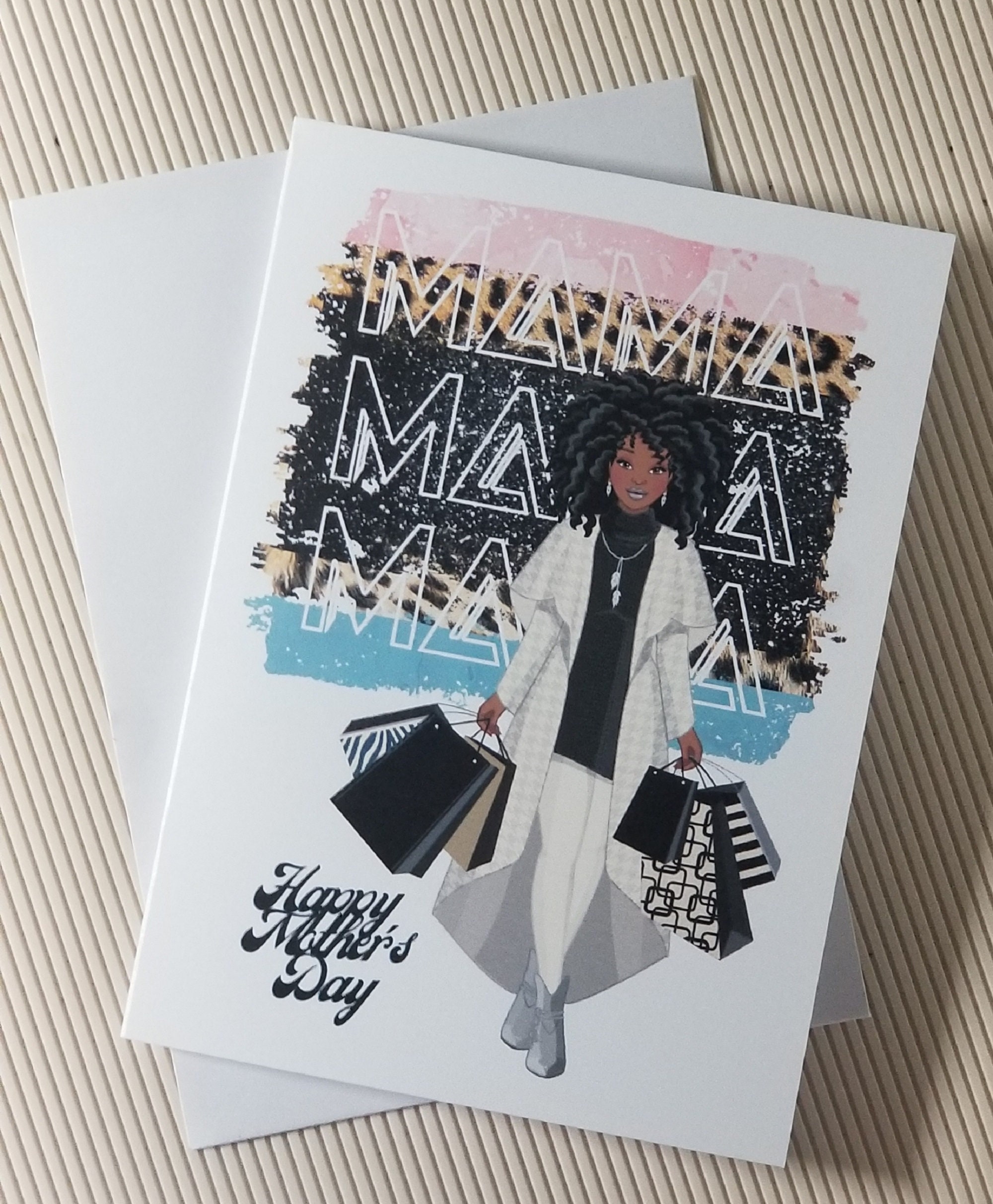 African American Mother's Day Greeting Card, Black Greeting Card, Black ...