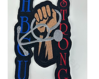 HBCU Strong Embroidery Patch: 9" patch |  Black College Pride |