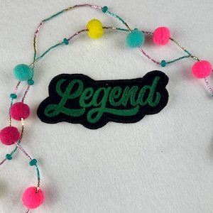 LEGEND Embroidery Patch, Iconic Vintage Ancestor Sew-On Patch for Jackets, Tote Bags & Backpacks