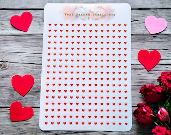 Teensy Square Heart Stickers