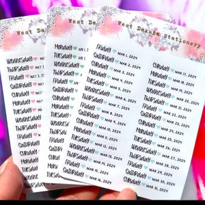 Dated Daily Header Stickers
