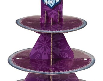 CLEARANCE Frozen Cupcake Stand - Holds 24 Cupcakes - Cupcake Display - Frozen Party - Kids Birthday - Dessert Stand