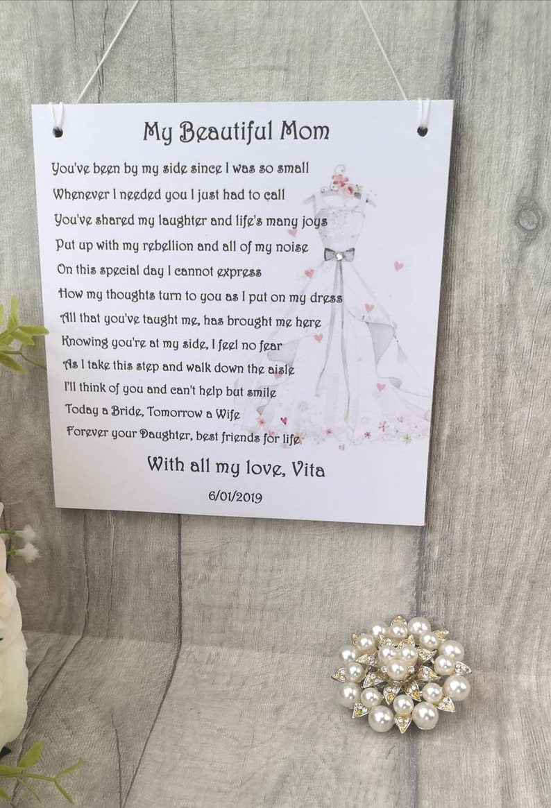 Gift from Bride Personalised Mother of the Bride Gift