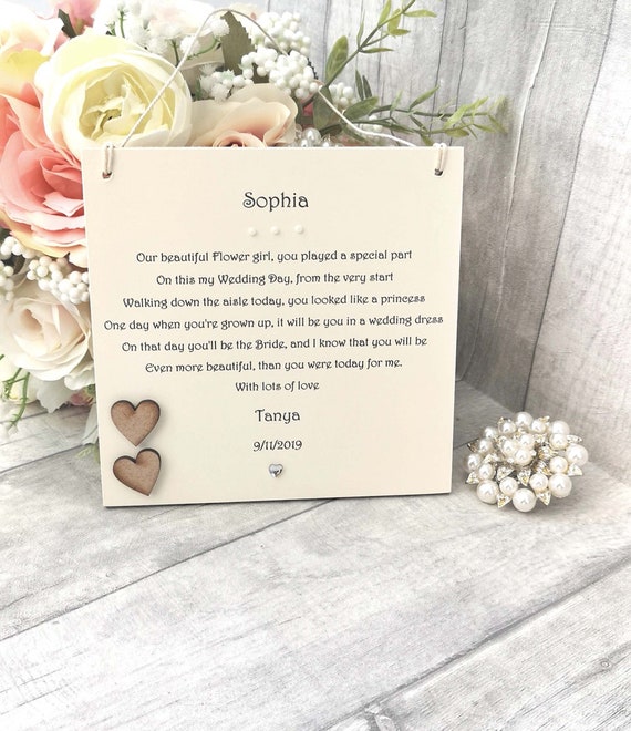 gift to bride from flower girl