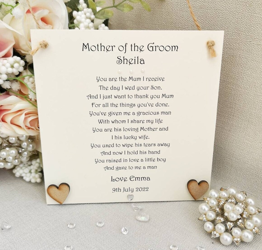 Mother of the Groom Thank You Gift From Bride, Mother of the Groom