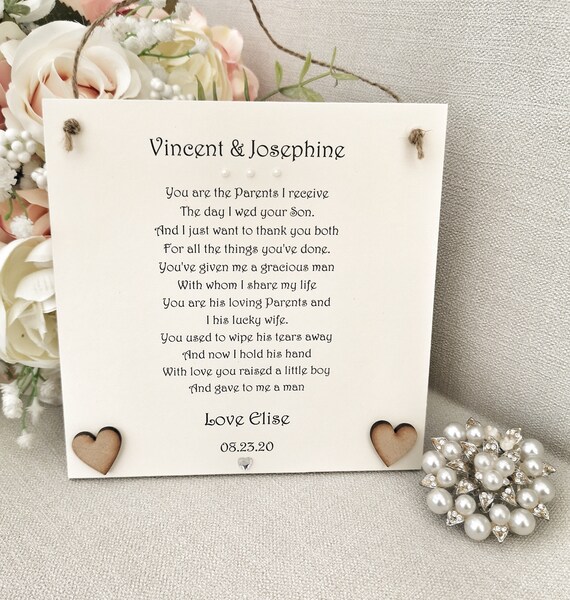 parents of groom gift