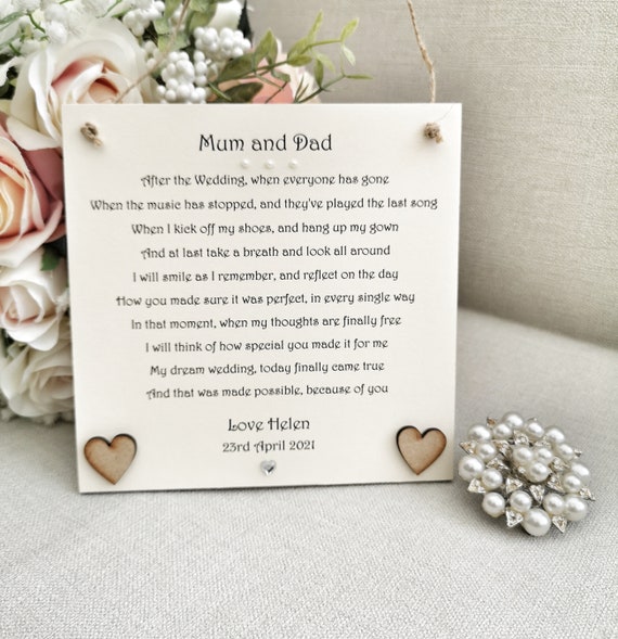 mum and dad wedding gifts