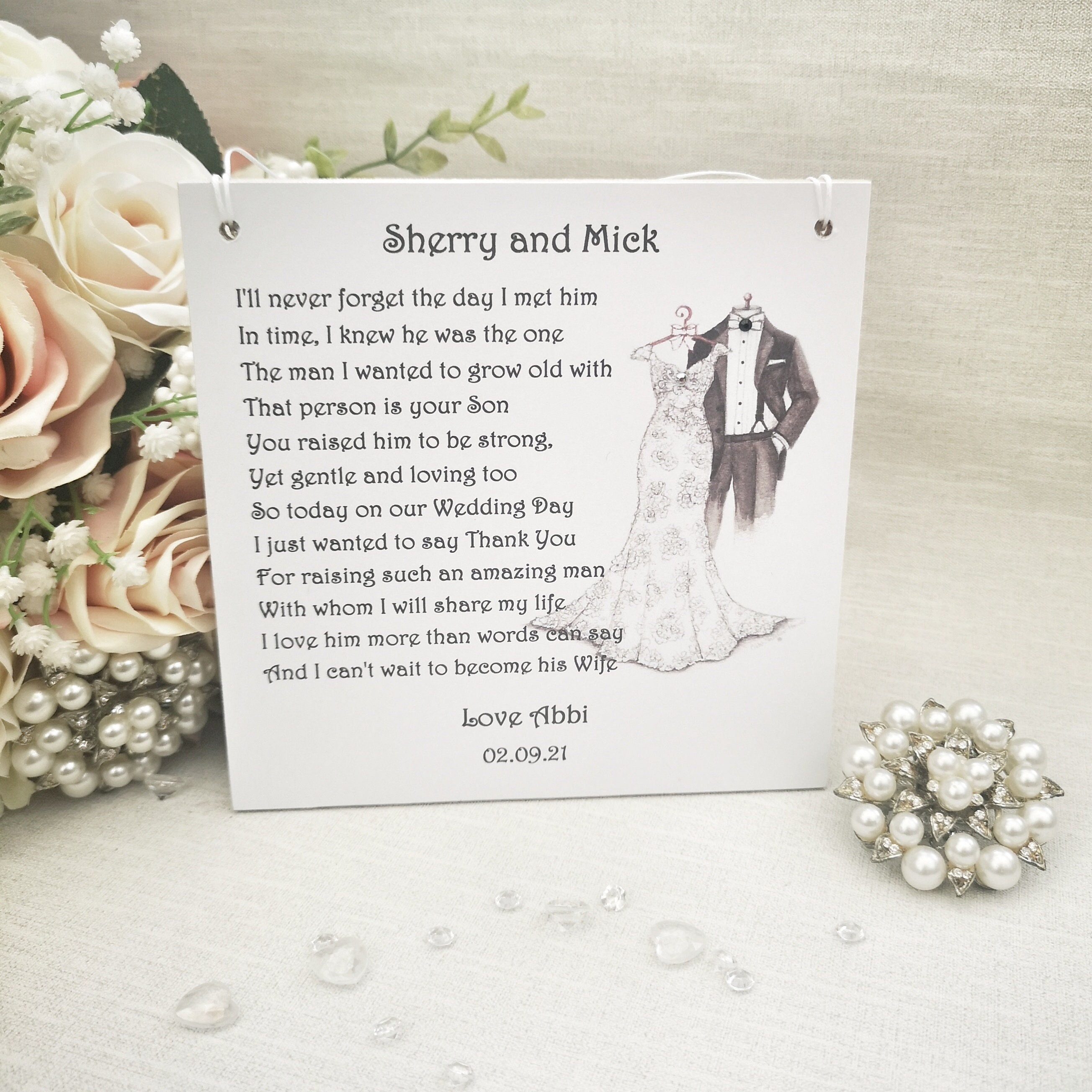 Parents of the Groom Wedding Thank You Gift Personalised Gift Etsy UK