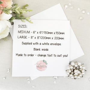 Son Wedding Day Card, Personalised Groom wedding morning card, Keepsake from Parents of the Groom, Sentimental Card, On your wedding day image 2