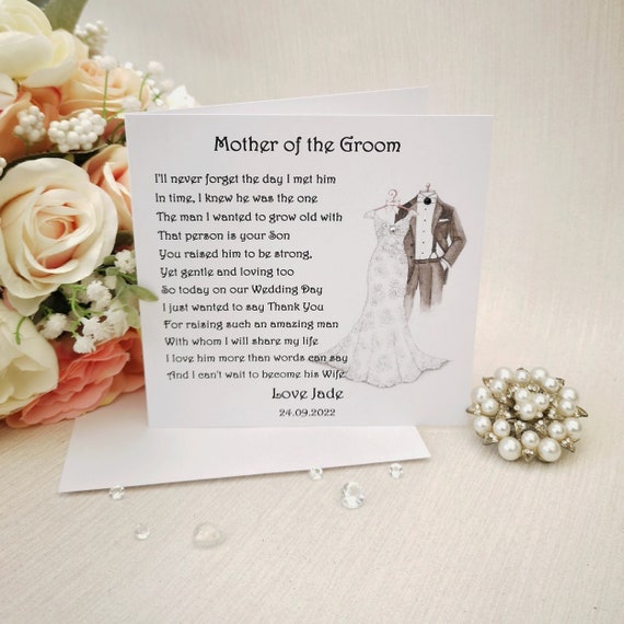Wedding Card Mother and Father of the Bride Thank You Card from Groom 